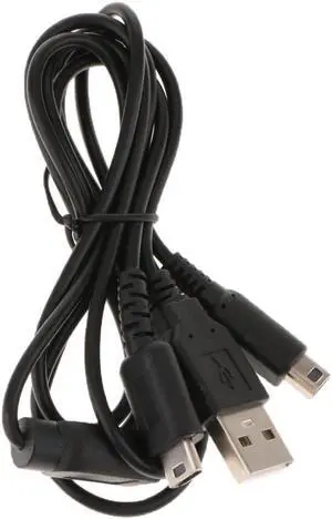 1.2m 2 in 1 USB Fast Charging Cable Power Charger Cord for Nintendo NDSi NDSL