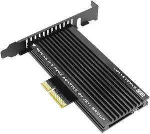JEYI VolleyStar-PRO Black Heat Sink M.2 for NVMe SSD for NGFF TO PCIE X4 Adapter Heatsink M Key PCI-E 3.0 x4 Full Speed RGB LED