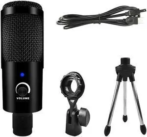 A6 USB Microphone Condenser Recording Microphone for Laptop Windows Cardioid Studio Recording Vocals Voice Over,YouTube