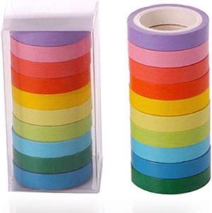 10 unids/lote Macarons juego de cintas adhesivas decoración para manualidades Scrapbooking cinta para álbum diario papelería escolares 10color