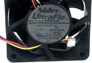 Ventilador enfriador de servidor para U60T12MUB752 J65 DC 12V 016A 60x60x25mm