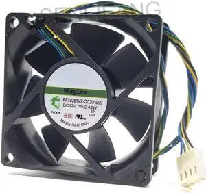 PF70251VX-Q02U-S99 DC 12V 2,46 W 70x70x25mm ventilador de refrigeración cuadrado de 4 cables para servidor