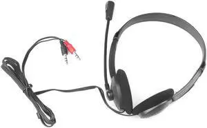 Enchufe de 3,5mm juegos por cable del auricular auriculares con micrófono VOIP Skype para PC ordenador portátil
