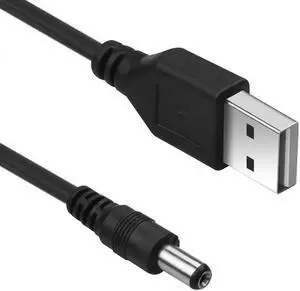 Kebidumei 0,8 m USB 5V Cable de alimentación del cargador a DC 5,5mm enchufe/jack Cable de alimentación USB para reproductor MP3/MP4