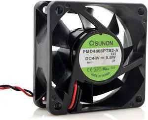 PMD4806PTB2-A 6025 48V 5.8W 6CM 2-wire cooling fan