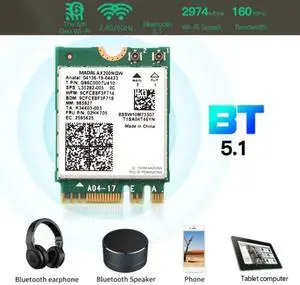 WiFi Card AX200NGW WiFi 6 3000Mbps Dual Band 2.4G 5G M.2 NGFF Bluetooth 5.1 802.11Ax Adapter Network Card