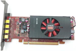 Pulled FirePro W4100 2G GDDR5 128bit with 4 Mini-DP Graphics Card