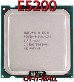 Pulled Pentium E5200 CPU 2.5GHz 2M 2 Core 2 Threads LGA775 Processor