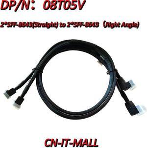 Dual MiniSAS HD SFF-8643 cable for PowerEdge R730XD 08T05V 8T05V R0033