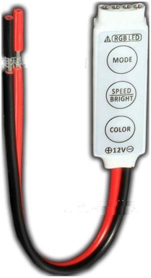 Mini RGB Colorful Light LED Ultra Thin Three Button Controller 12V/24V