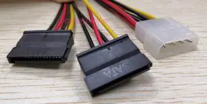 4 Pin IDE Power splitter IDE to sata 1 Male To 2 Female ATA SATA Y Splitter computer power supply cables extension cord