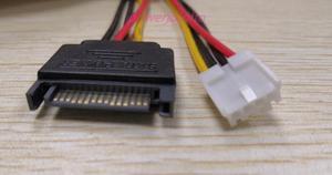 SATA 15Pin Male to 4Pin Female FDD floppy adapter hard drive power cables 18cm computer power extension cord
