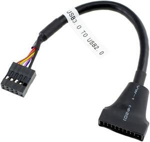USB 3.0 20Pin Header Male to USB 2.0 9Pin Female  Cord Data Transmission  Adapter Cable Computer Motherboard Cable Wire