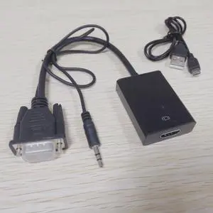 VGA Male to HDMI Female Converter Adapter Cable With Audio Output 1080P VGA Video Cable  for PC laptop to HDTV Projector