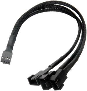 Computer PC 4 Pin Fan Extension Power Cable 1 to 3 Converter for Computer ATX Case 4-Pin/3-Pin Cooling Fan Cable