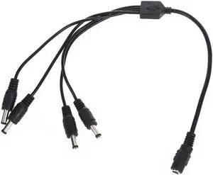 1 Socket to Plug 4 DC Splitter DC Power Cable DC Power Distribution 5.5 x 2.1 mm HOT