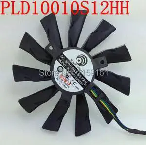 2pcs/lot  PLD10010S12HH 95mm Video Card Fan Repair Parts for MSI GTX770 R9-280X R9-270X R9-260X 4Pin  cooling fan