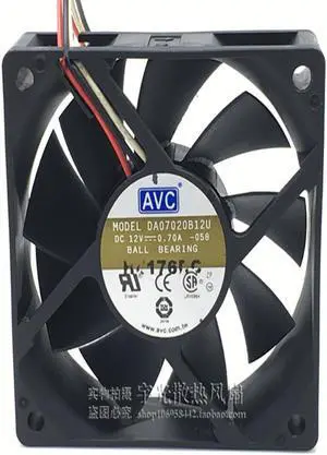 DA7020B12U 7020 DC12V 0.70A CPU Fan Chassis Cooling Fan DA7020B12U 7020 DC12V 0.70A CPU Fan Chassis Cooling Fan
