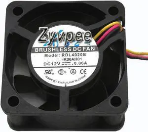 Cooling Fan 40mm RDL4020B R36AH01 DC12V 0.06A 3 Wires Slient Thermal Dissipation System Cooling Fan 40mm RDL4020B R36AH01 DC12V 0.06A 3 Wires Slient Thermal Dissipation System