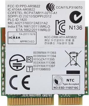 Atheros AR5B22 Dual band Wireless Half Mini PCI-E card 300Mbps Laptop WiFi Bluetooth BT 4.0 COMBO PCI-e Network Wlan Adapter