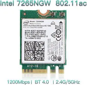 Dual band Wireless-AC 1200M WiFi 7265NGW For Intel 7265 Wi-Fi 802.11ac 2x2 For Bluetooth 4.0 NGFF M.2 Wlan Card Network Adapter Dual band Wireless-AC 1200M WiFi 7265NGW For Intel 7265 Wi-Fi 802.11ac 2x2 For Bluetooth 4.0 NGFF M.2 Wlan Card Network Adapter