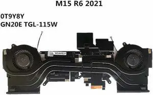 Laptop/Notebook CPU/GPU Cooling Heatsink&Fan For Dell Alienware M15 R6 2021 TGL-115W T9Y8Y 0T9Y8Y AT36U001ZAL