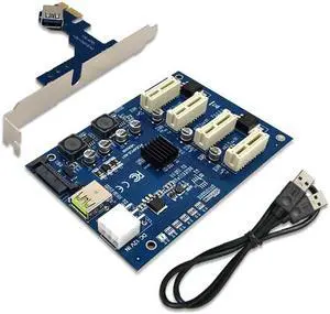 PCIE 1 to 4 Port 1X Adapter Board PCI Express Multiplier Riser Card PCI-E 16X Riser GPU Graphics Adapter for Mining PCIE 1 to 4 Port 1X Adapter Board PCI Express Multiplier Riser Card PCI-E 16X Riser GPU Graphics Adapter for Mining