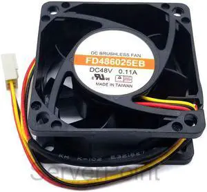 Genuine For Y.S.TECH FD486025EB DC48V 0.11A 6025 6CM 60mm 60x60x25mm 3pins Cooling Fan