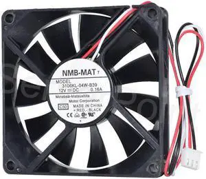 For NMB-MAT Cooling 3106KL-04W-B39 3 Wires Cooler DC 12V 0.16A 80X80X15MM Server Fan For NMB-MAT Cooling 3106KL-04W-B39 3 Wires Cooler DC 12V 0.16A 80X80X15MM Server Fan