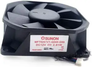 MF75251V1-Q040-G99 DC12V 2.91W 75*75*25MM 3 Lines Projector cooling fan