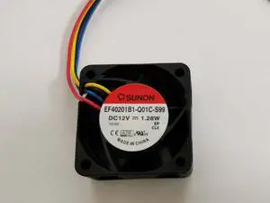 EF40201B1-Q01C-S99 For 4020 40mm Cooling Fan Double Ball 1.28W 4-Wire