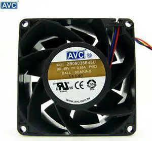 For AVC 2B08038B48U 48V 0.58A 8CM 8038 4-P PWM Case cooling Fan powerful 80*80*38mm