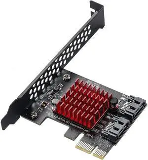 SATA PCI-E Adapter 2 Ports SATA 3.0 to PCIe X1 Expansion Adapter Card SATA PCI-E PCI Express Converter for BTC Mining