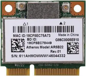 AR5B22 2.4/5GHz Dual Band Wifi Card 802.11Ac Bluetooth 4.0 Wireless WLAN Card for Lenovo Y400 Y500 Y410P S215 U330 U430