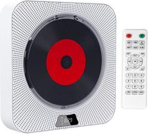 US Plug Portable CD Player Wall-Mounted Music Player Built-in High-Fidelity Speaker Support CD/USB/TF