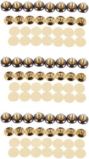 24 Set Golden-Plated Speaker Spikes, Speaker Stands CD Audio Subwoofer Amplifier Turntable Isolation Feet