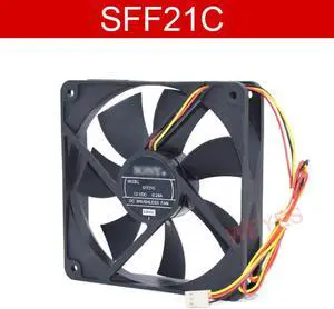 Genuine SFF21C E895C DC 12V 0.24A 2100RPM 12cm 120*120*25mm 3 Wires  Cooling Fan