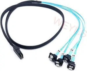 1M sas sata cable Mini-SAS SFF-8087 to 4 SATA Cable Mini SAS 4i SFF8087 36P To 4 SATA 7P Cable 12Gbps Hard Drive Data cable 1M sas sata cable Mini-SAS SFF-8087 to 4 SATA Cable Mini SAS 4i SFF8087 36P To 4 SATA 7P Cable 12Gbps Hard Drive Data cable