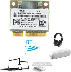 Dual Band Wireless PCI Express Network Adapter 2.4GHz + 5GHz Dual Band, AR5B22 Mini PCI-E Card with Bluetooth-com 4.0