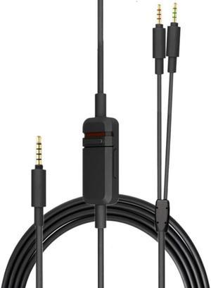 OFC Headphone Cable Headset Extension Cord Compatible with Beyerdynamic MMX300 Headphone Cable with Volume Control