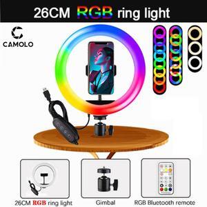 10" Led Ring Light Selfie Ring Light Makeup Live Lamp w/ Gimbal Remote Control