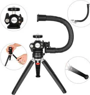 Multi-Function Desktop Tripod with 360 Rotation Ballhead Mini Tripod for Smartphone Ring Light for Live Broadcast