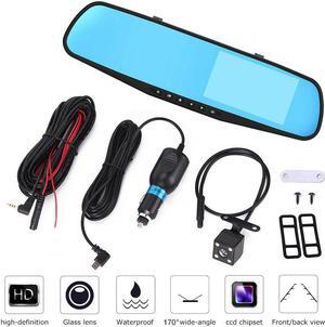 HD 1080P Car Rear View Dash Camera Reversing Mirror Front And Rear DVR Recorder