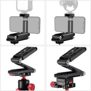 CAMOLO Z-Shape Foldable Phone Holder with Cold Shoe Mount and M3 Hexagonal Screwdriver for Iphone Xiaomi Huawei Camera
