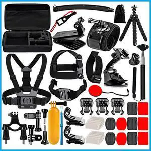 Camera Accessories with Accessories Bag Tripos Stand Selfie Stick Phone Holder Phone Clip and Cold Shoe for Gopro Hero Series