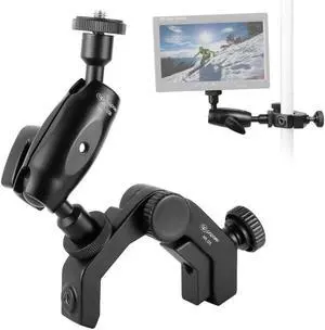 2 In 1 Super Clip Mount with Magic Arm Universal Magic Hand for Monitor Led Light Phone Holder with 1/4" Screw Hole
