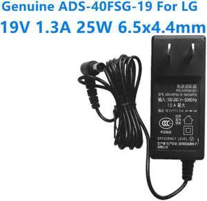 19V 1.3A 25W 6.5x4.4mm ADS-40FSG-19 AC Adapter For LG LCAP26-E E1948S E2242C E2249 24M35DB Monitor Power Supply Charger