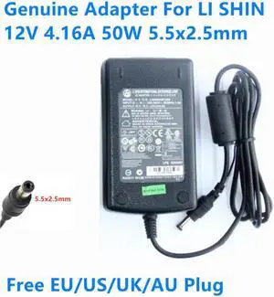 12V 4.16A 50W LSE9901B1250 Power Supply AC Adapter For LI SHIN LCD Monitor Charger