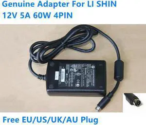 12V 5A 4PIN 60W LSE9901B1260 Power Supply AC Adapter For LI SHIN 12V 4.16A For HIKVISION 7816HW 7808HW Monitor Charger
