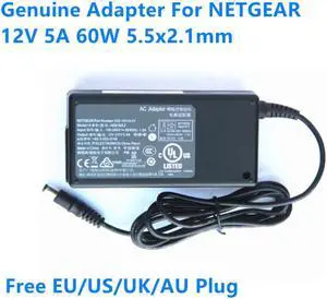 12V 5A 60W 5.5x2.1mm AD8180LF ADS-65DI-12-1 12060E Power Supply AC Adaptor For NETGEAR Router Charger Adapter
